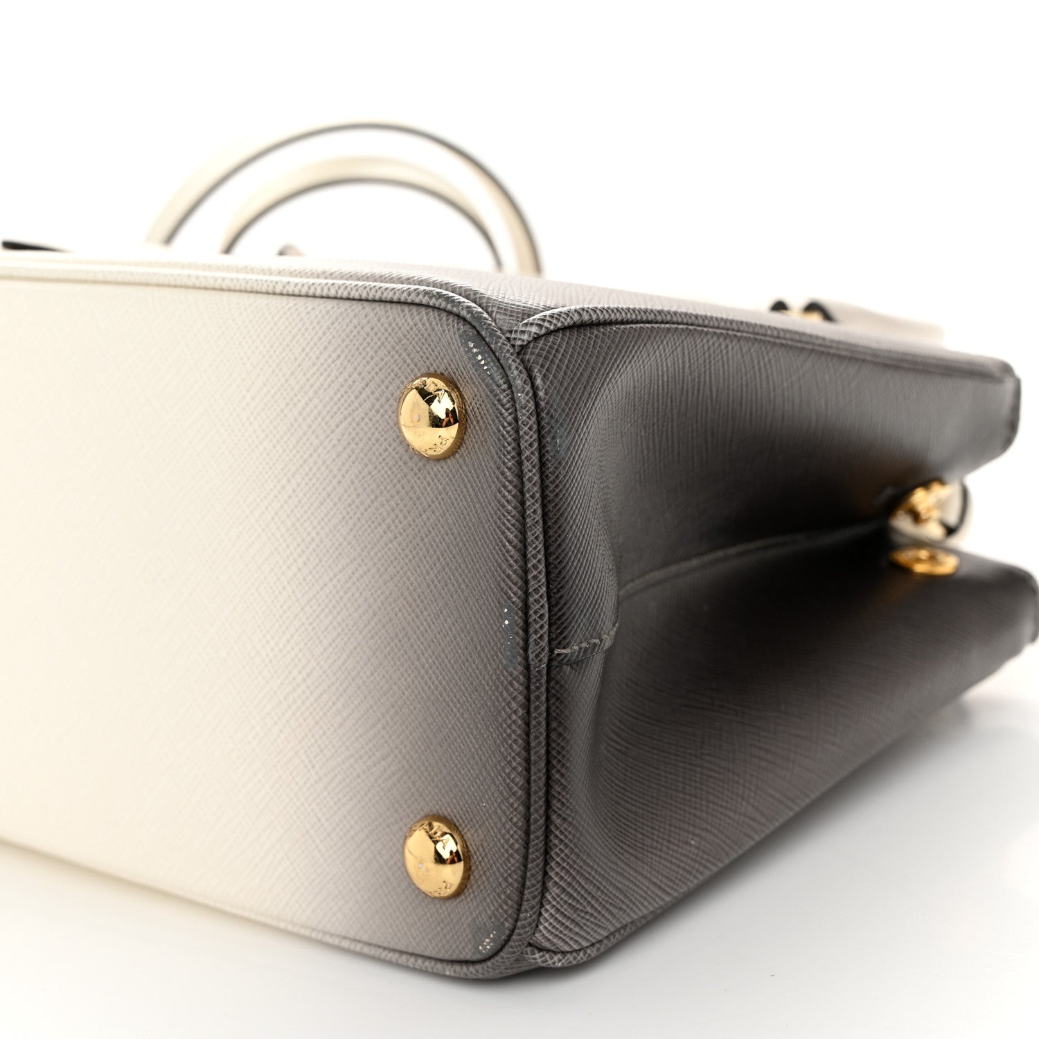 Prada Saffiano Lux Ombre Small Galleria Double Zip Tote Gradient White 10 of 10