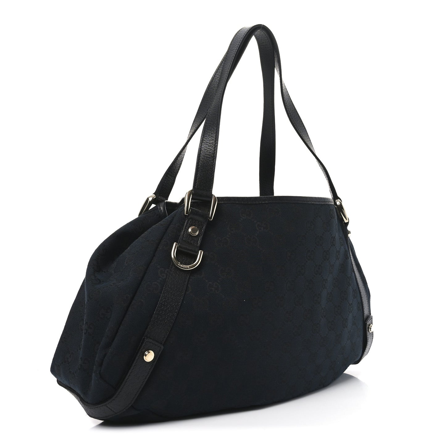 Monogram Medium Abbey Shoulder Bag Black