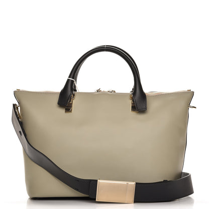 Chloe Smooth Calfskin Large Baylee Tote Marshmallow Grey Black 1 of 9