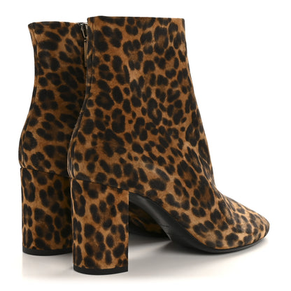 Saint Laurent Suede Lou 75 Ankle Boots 40 Leopard 5 of 9