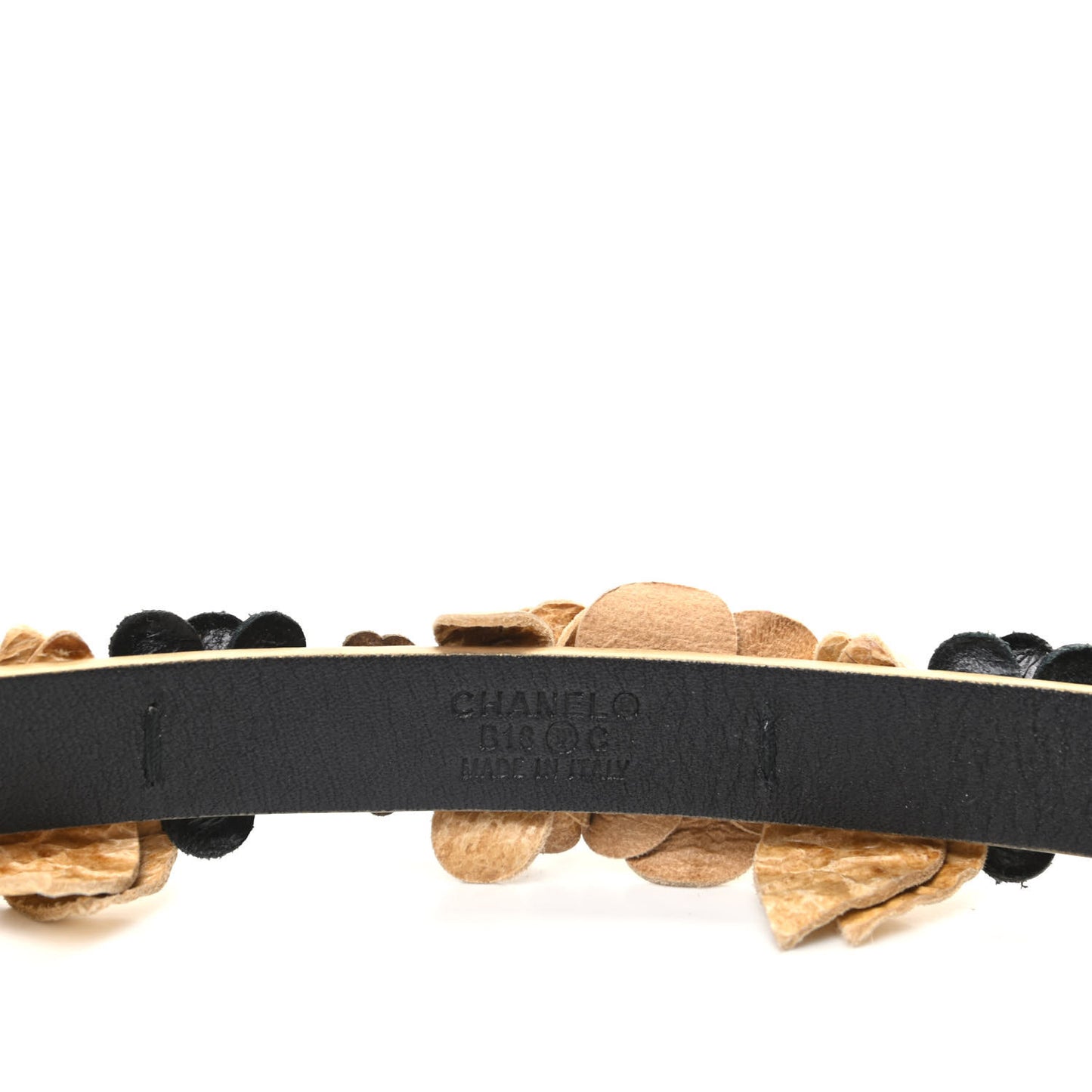 Metallic Lambskin CC Belt 85 34 Gold