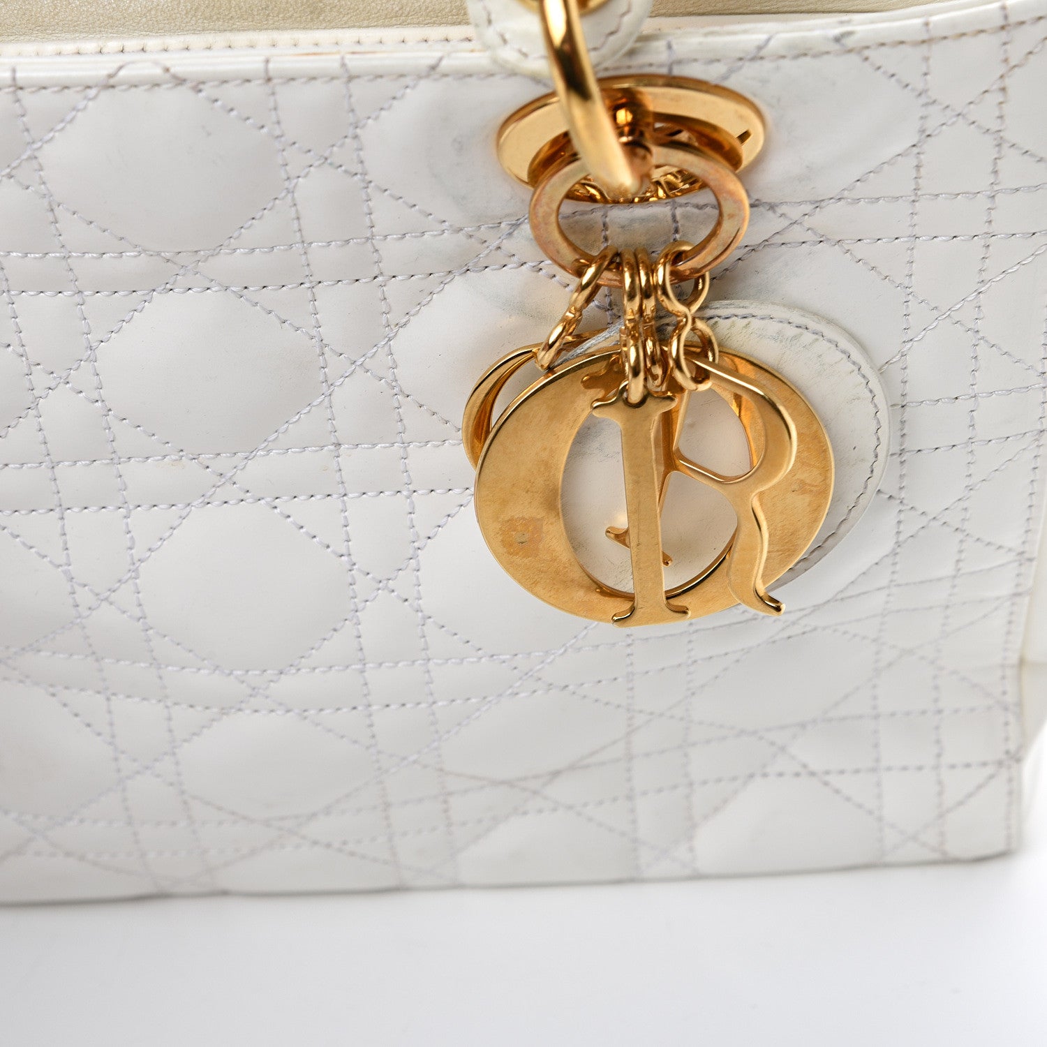 Christian Dior Patent Cannage Medium Lady Dior White 18 of 18