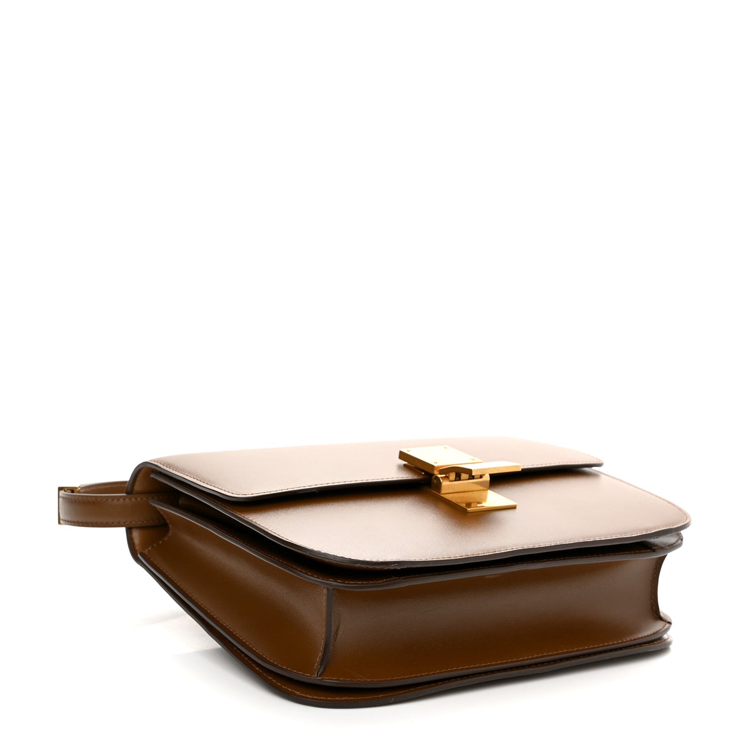 Box Calfskin Medium Classic Box Flap Bag Camel