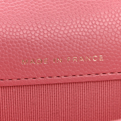 Chanel Caviar Quilted Flap Card Holder Wallet Pink 7 of 10