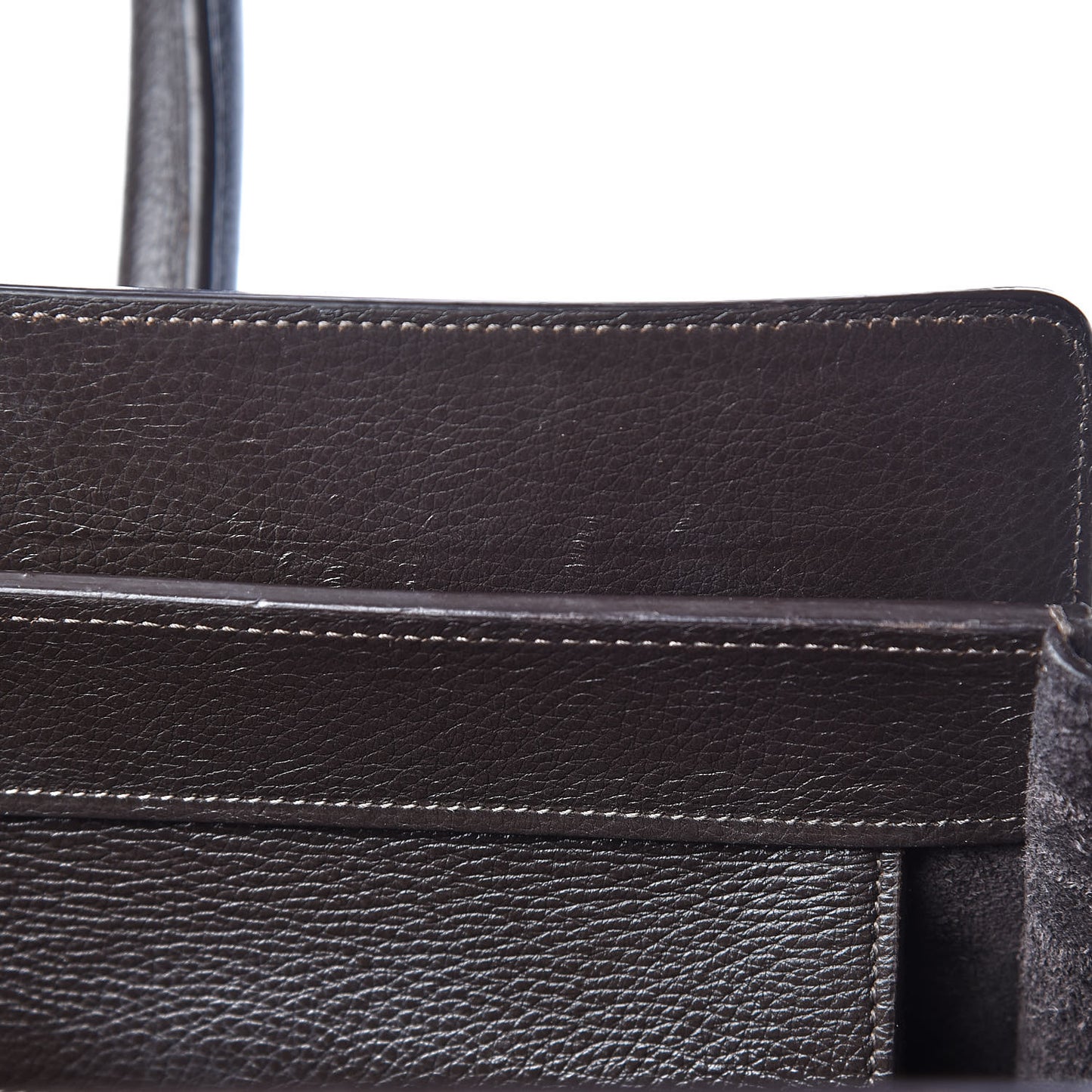 Drummed Calfskin Mini Luggage Anthracite