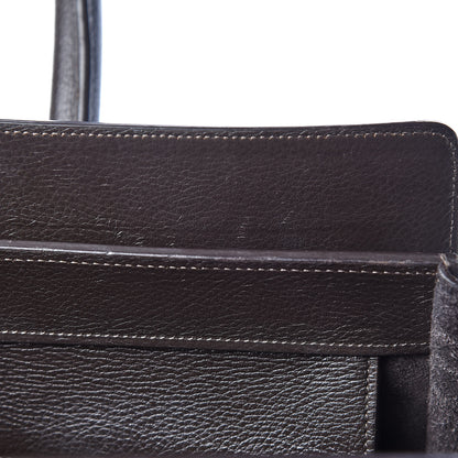 Celine Drummed Calfskin Mini Luggage Anthracite 9 of 17