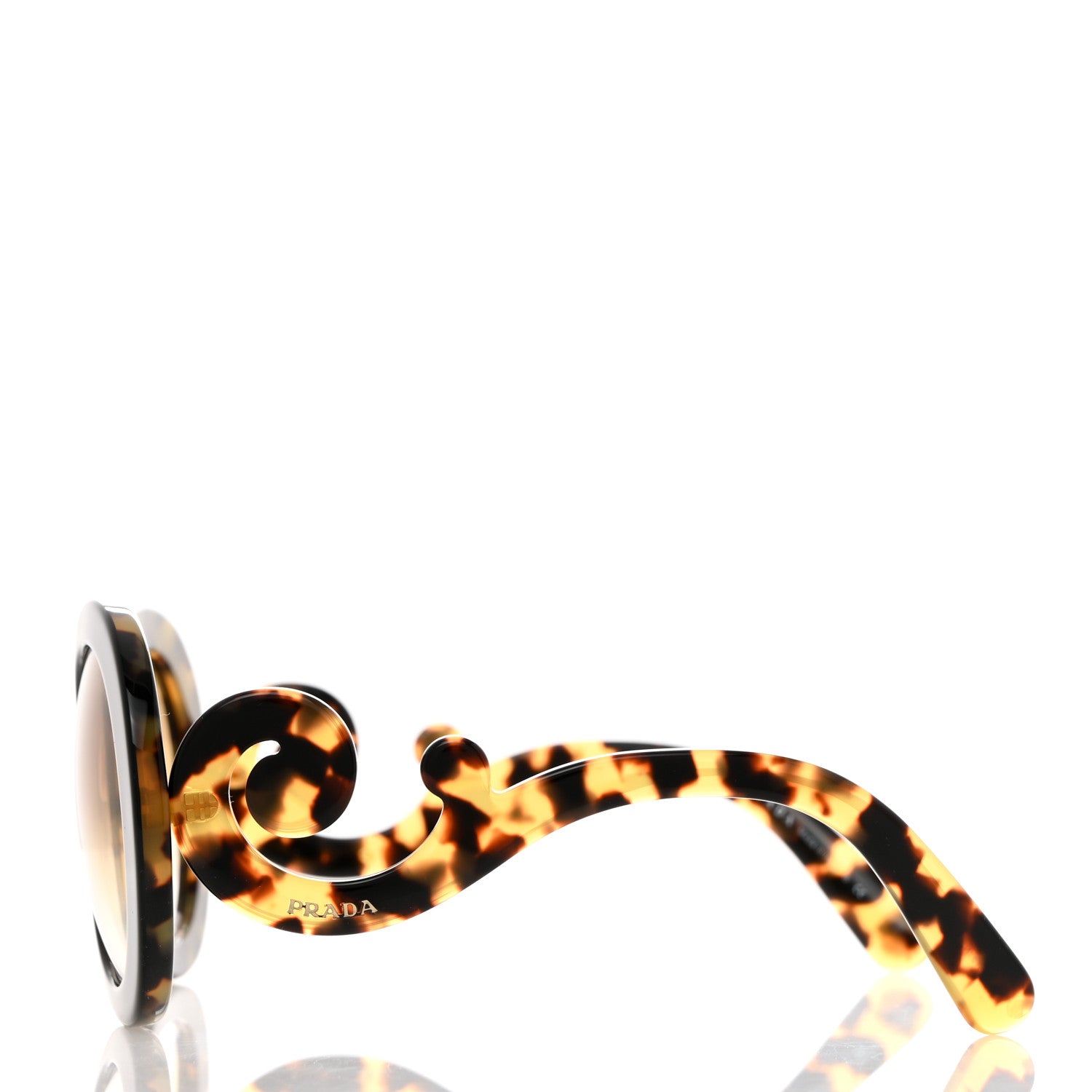 Prada Baroque Sunglasses SPR 27N Black Tortoise 3 of 8