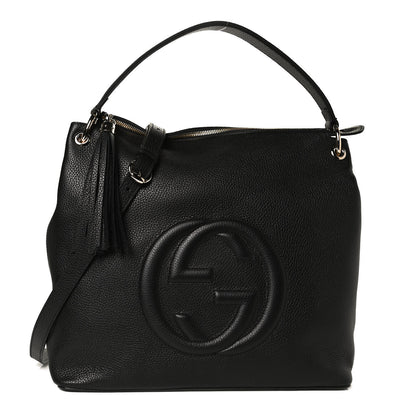 Gucci Pebbled Calfskin Large Soho Hobo Black 1 of 13