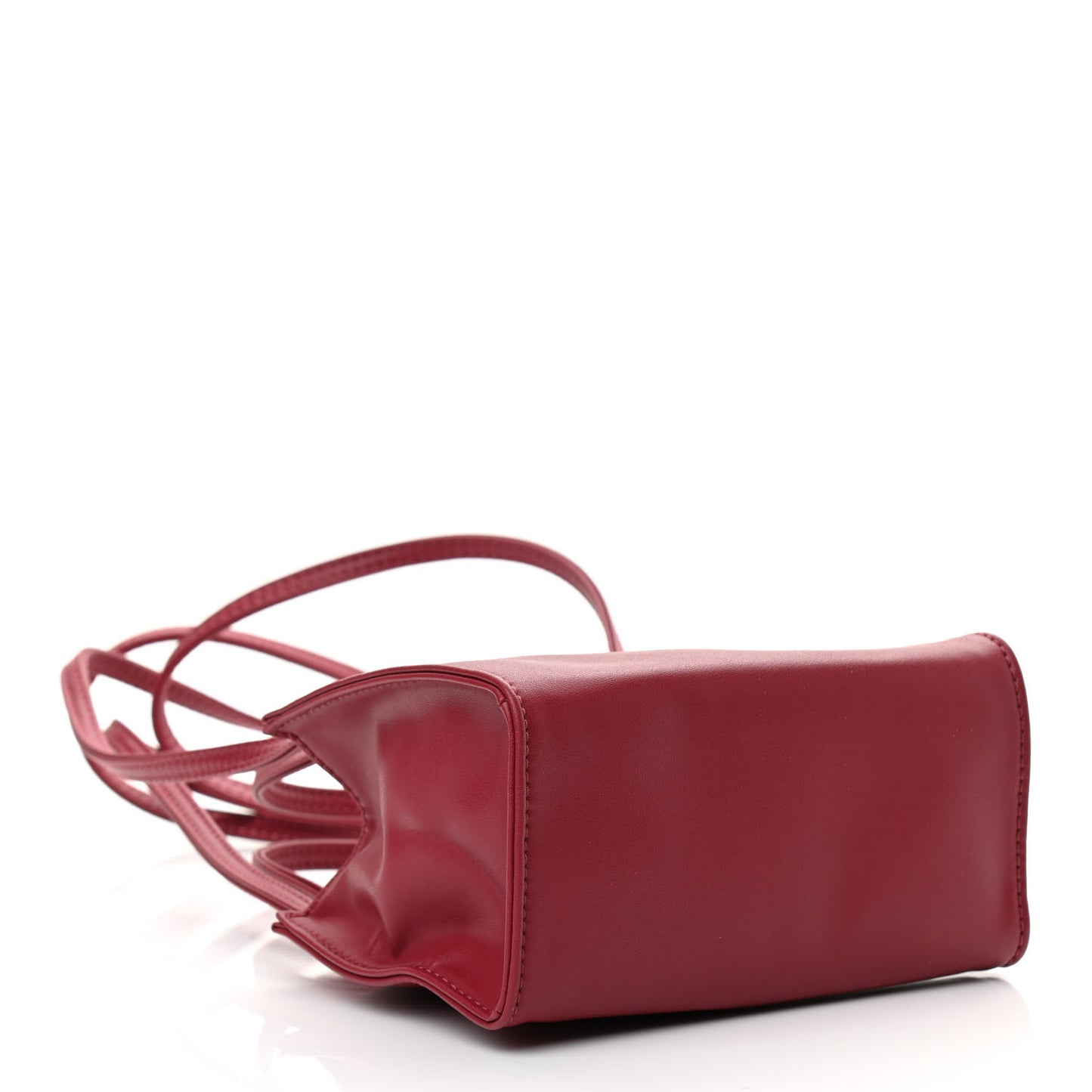 Vegan Leather Small Shopping Bag Oxblood