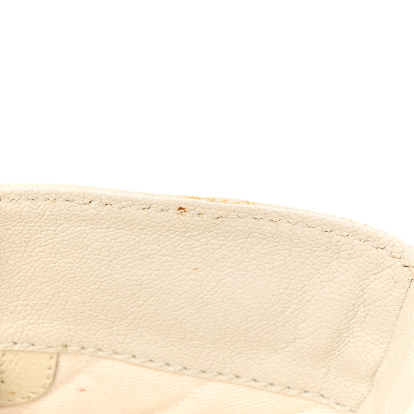 Goatskin Perforated Large CC Tote White