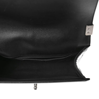 Chanel Patent Calfskin Quilted Medium Plexiglass Boy Flap Black 5 of 9