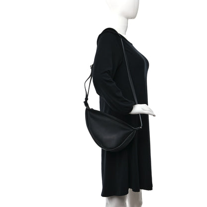 The Row Grained Calfskin Small Slouchy Banana Bag Black 2 of 7