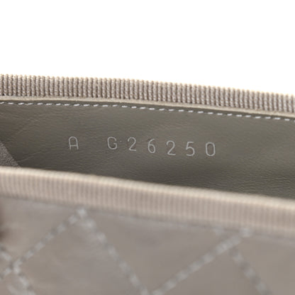 Chanel Crumpled Lambskin Quilted CC Ballerina Flats 35 Grey 8 of 8