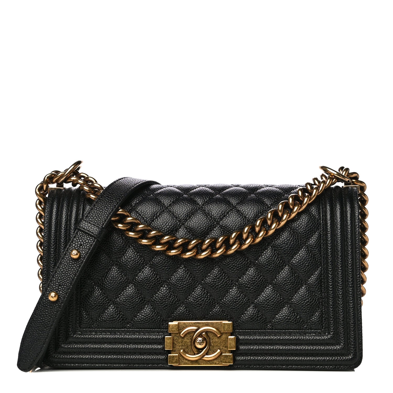 Chanel Caviar Quilted Medium Boy Flap Black 1 of 12