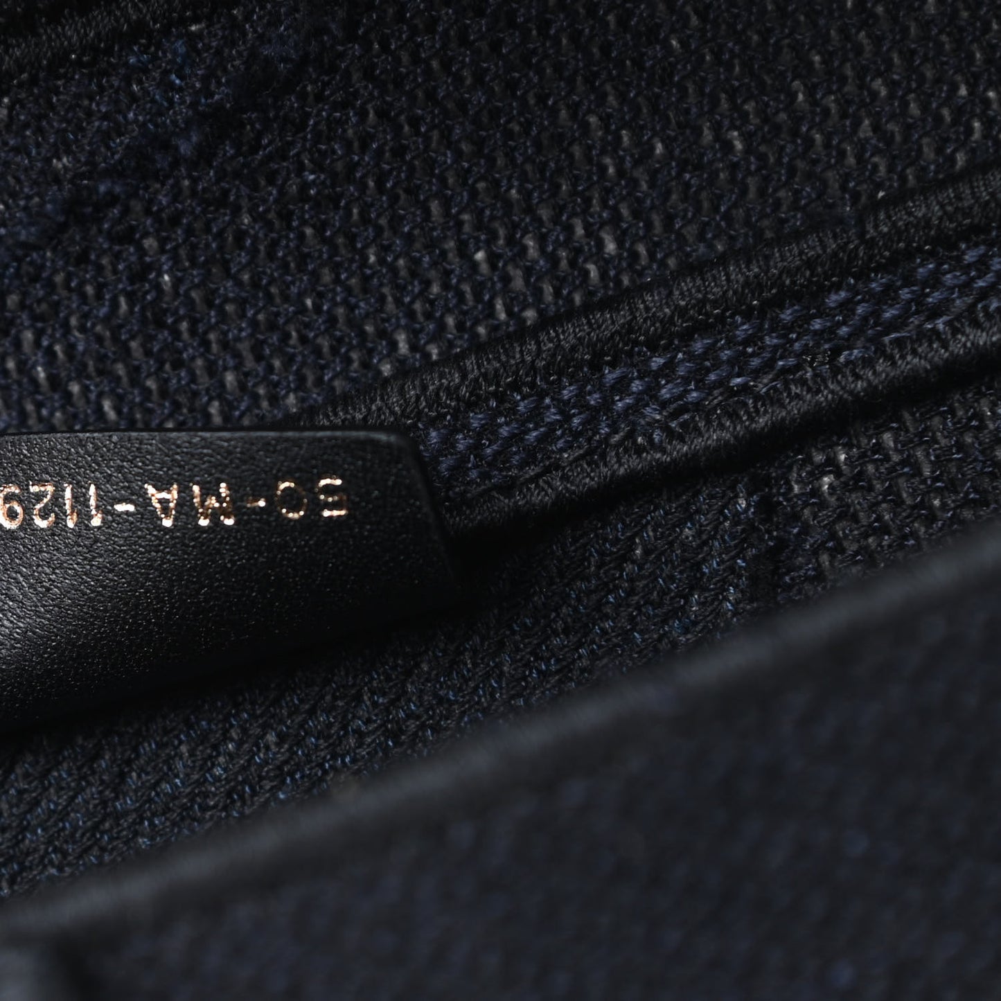 Canvas Embroidered Camouflage Saddle Bag Blue