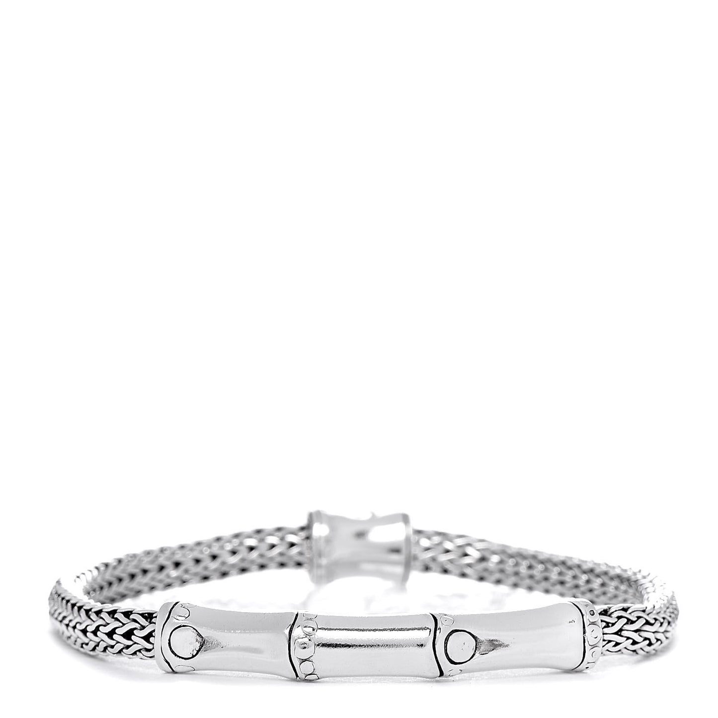 Sterling Silver 4mm Bamboo Chain Bracelet