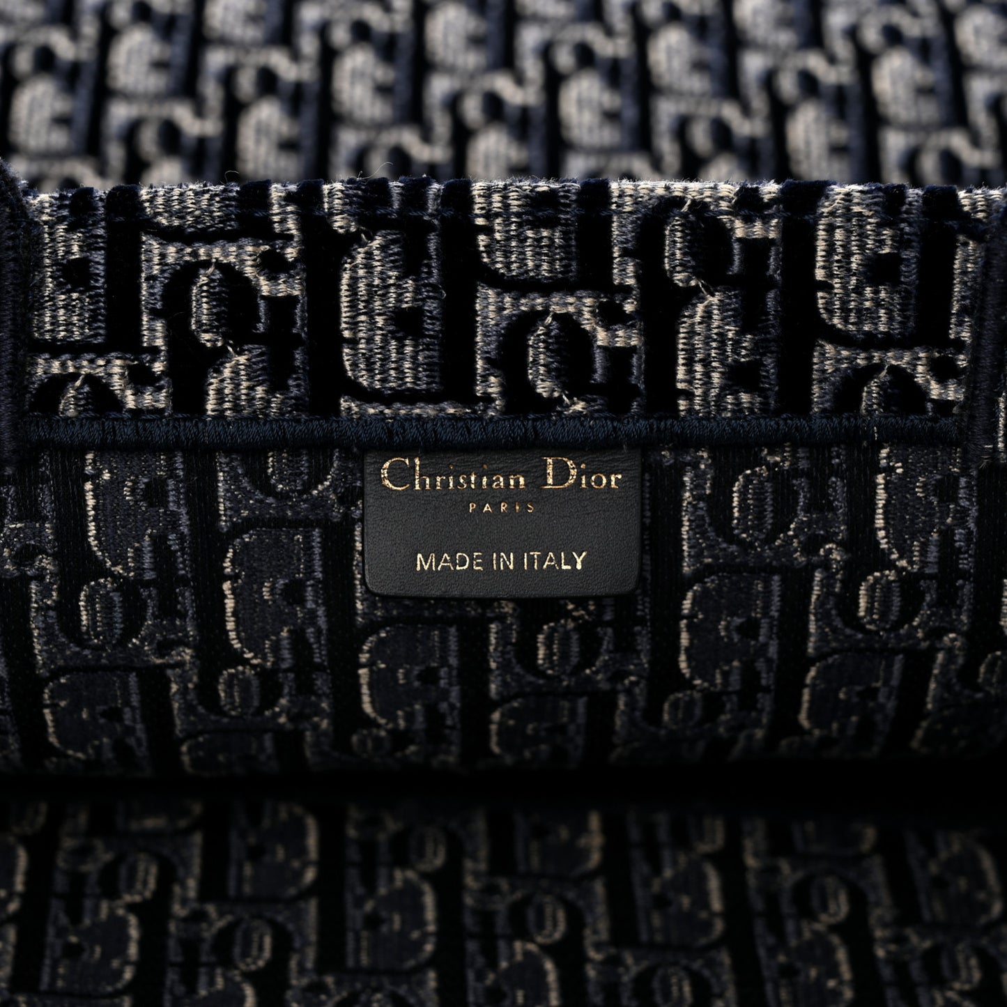 Oblique Velvet Large Book Tote Blue Multicolor