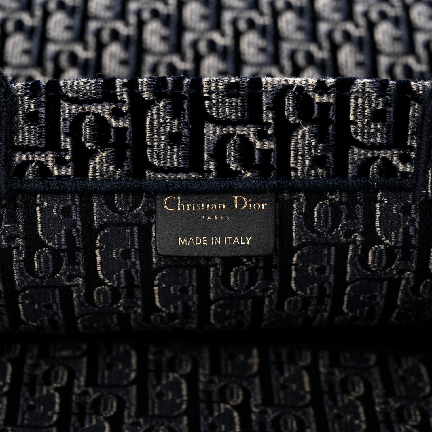 Christian Dior Oblique Velvet Large Book Tote Blue Multicolor 6 of 11