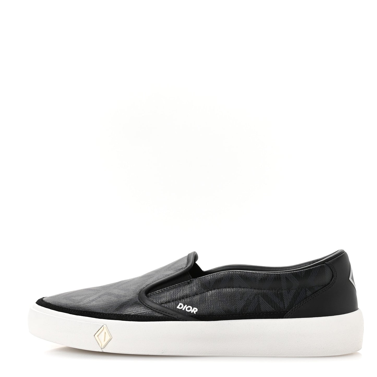 Canvas CD Diamond Mens Slip On Sneakers 45 Black