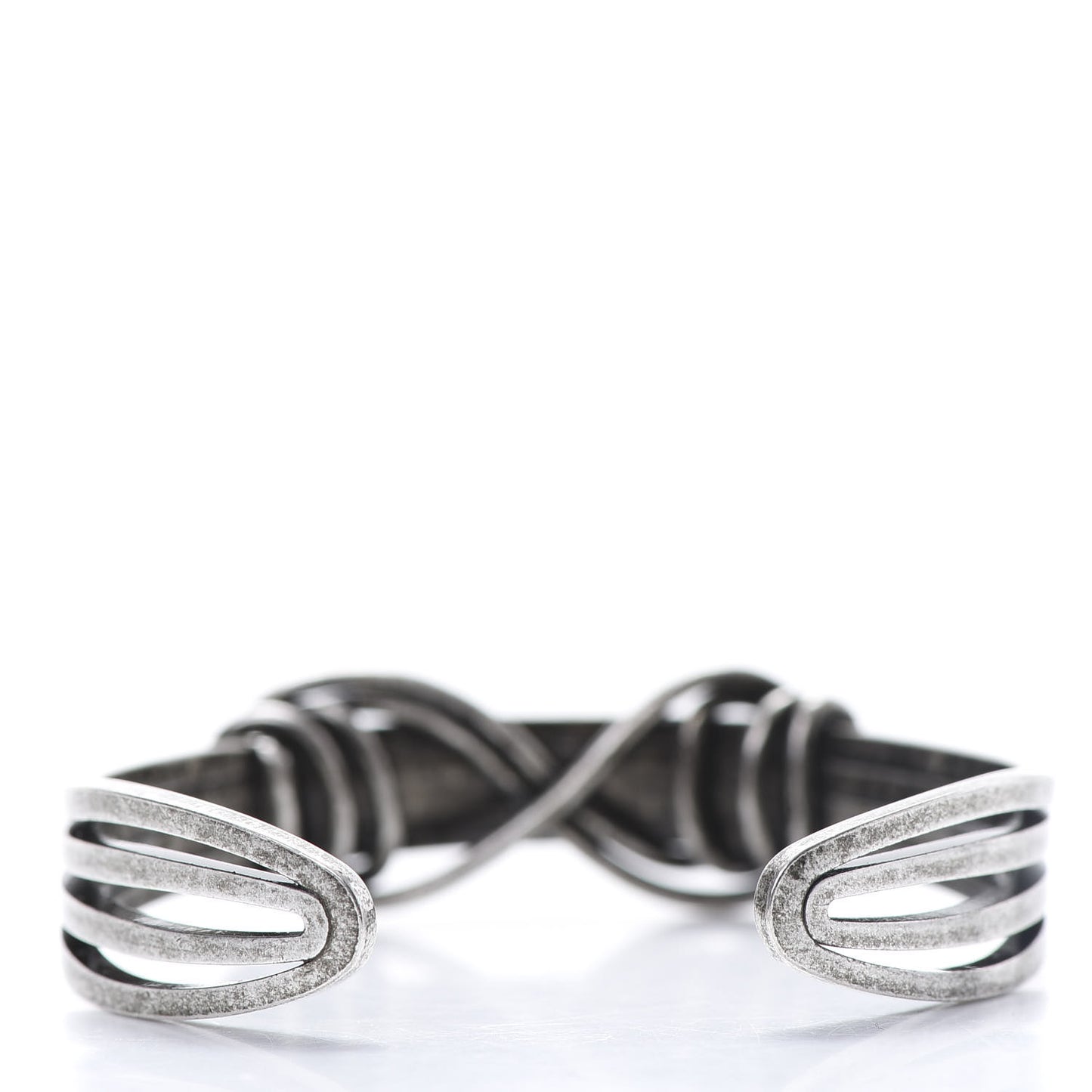 Brass Knot Cuff Silver