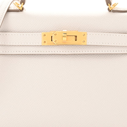 Hermes Epsom Mini Kelly Sellier 20 Gris Pale 8 of 11