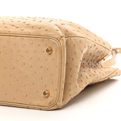 Christian Dior Ostrich Large Diorissimo Tote Beige 12 of 15