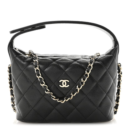 Chanel Caviar Quilted Hobo Clutch With Chain Black 1 of 9