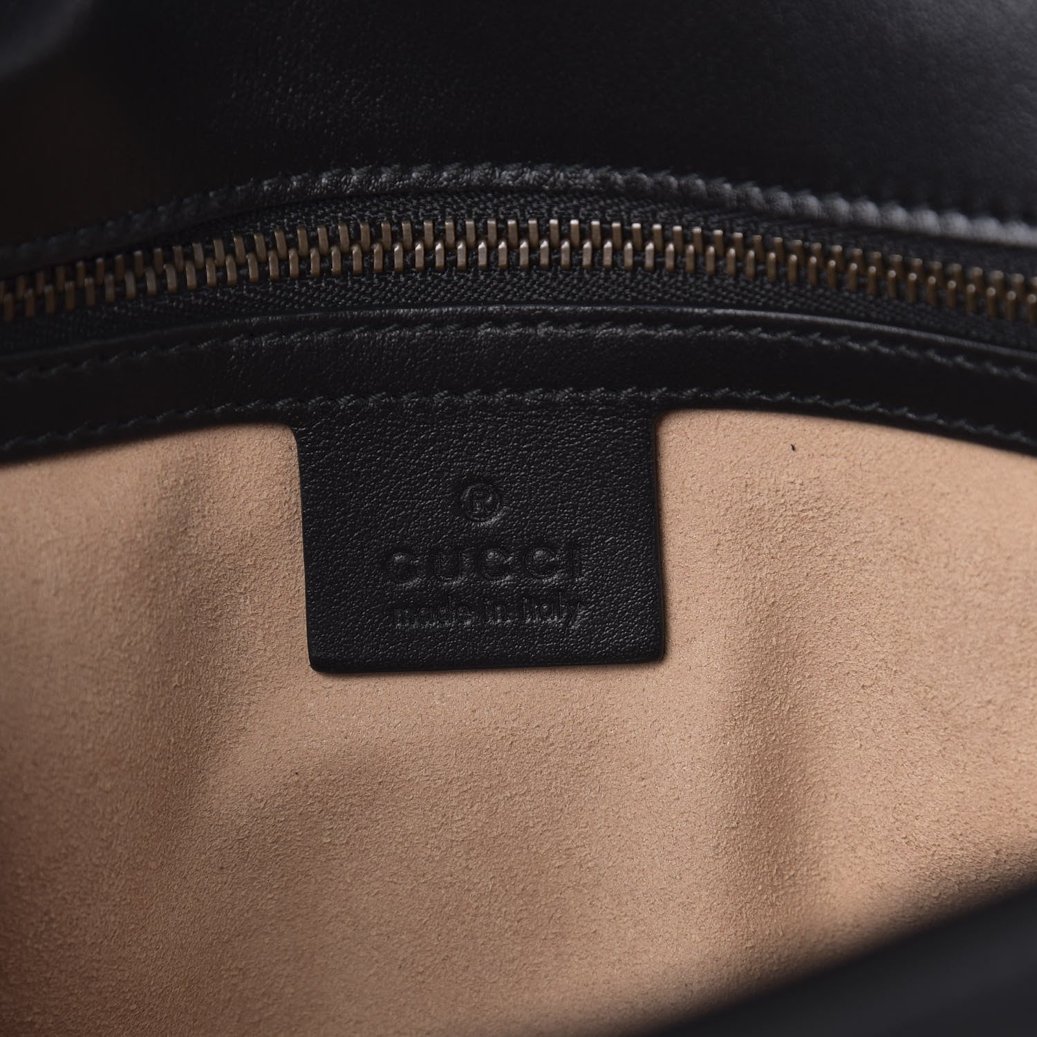 Gucci Calfskin Matelasse Small GG Marmont Shoulder Bag Black 6 of 10