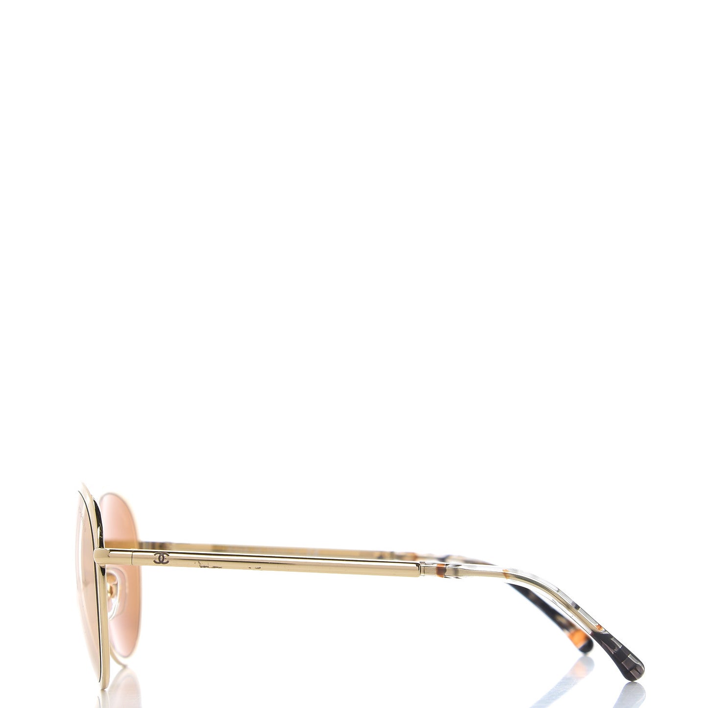Round Mirror Sunglasses 4206 Gold