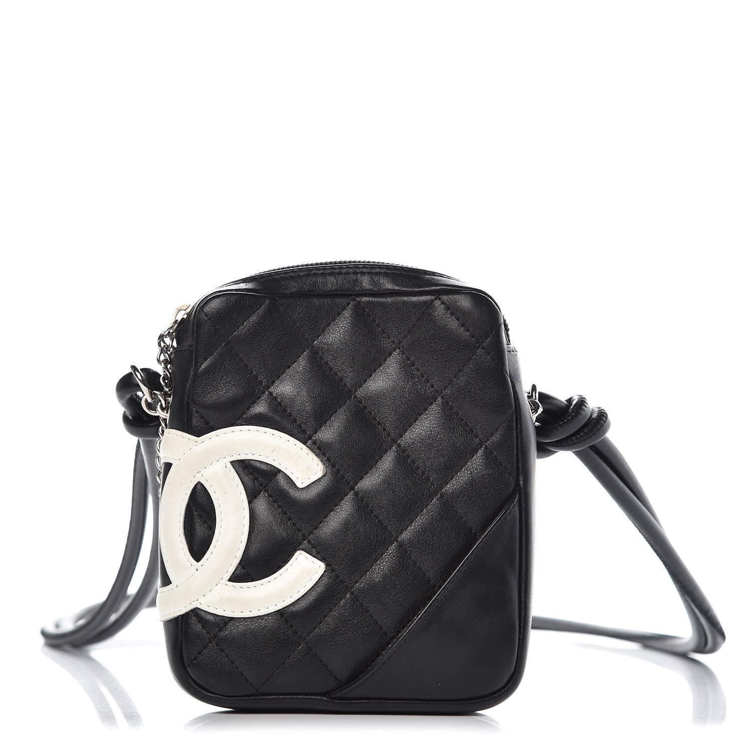 Chanel Calfskin Quilted Small Cambon Messenger Black White 1 of 9