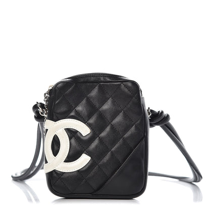 Chanel Calfskin Quilted Small Cambon Messenger Black White 1 of 9