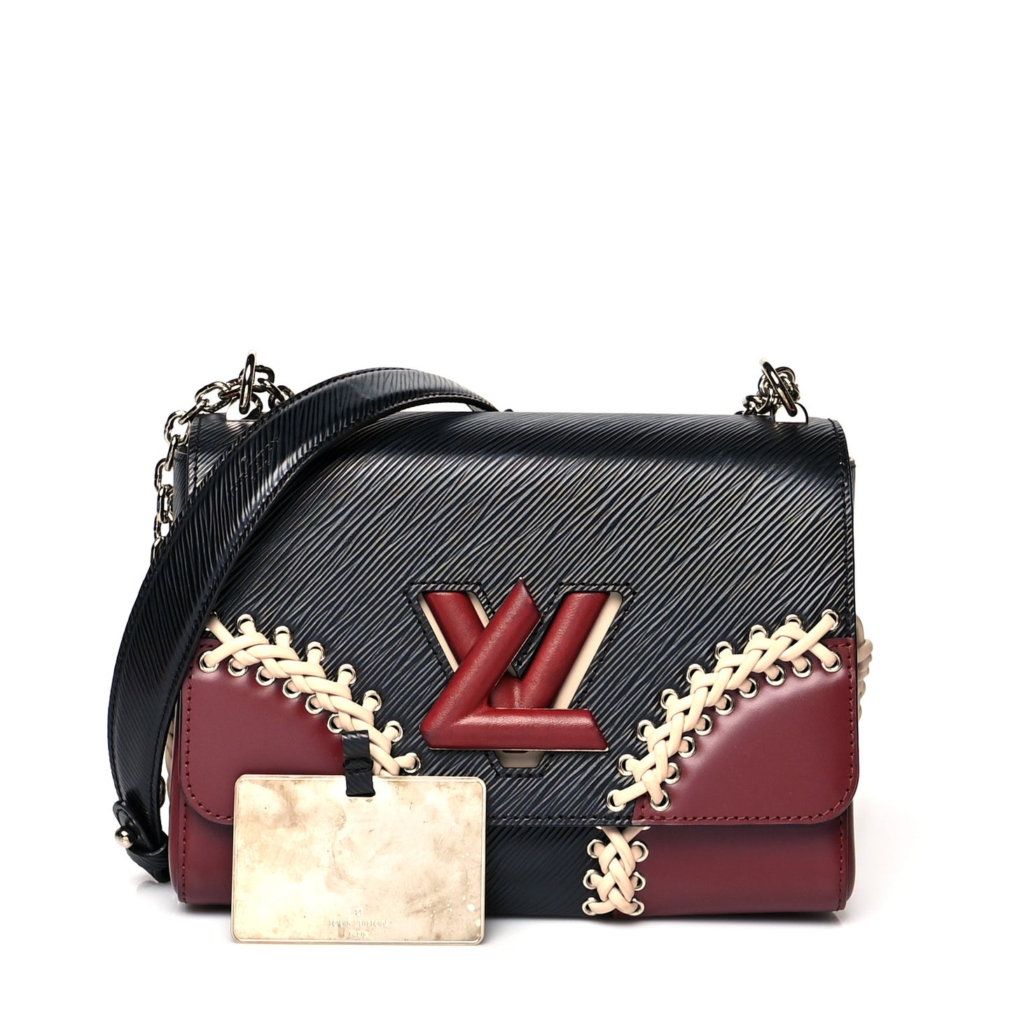 Epi Braided Twist Shoulder Bag MM Black