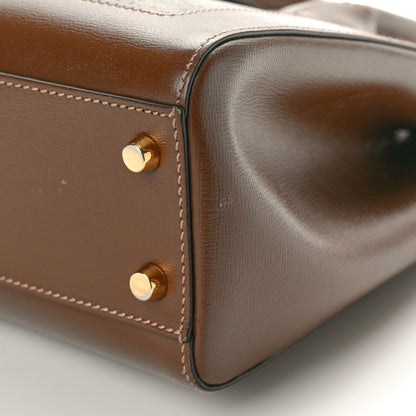 Gucci GG Supreme Monogram Azalea Calfskin Web Medium Jackie 1961 Tote Beige Ebony Brown Sugar 10 of 12