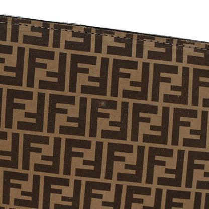 Fendi Suede Vitello Grace Micro FF Large Flat Pouch Nude Spring Maya 9 of 9
