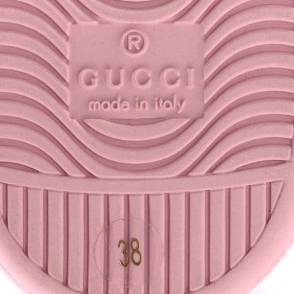 Gucci Miro Soft Calfskin Interlocking G Perforated Womens Ace Sneakers 38 Wild Rose Lapis 7 of 10