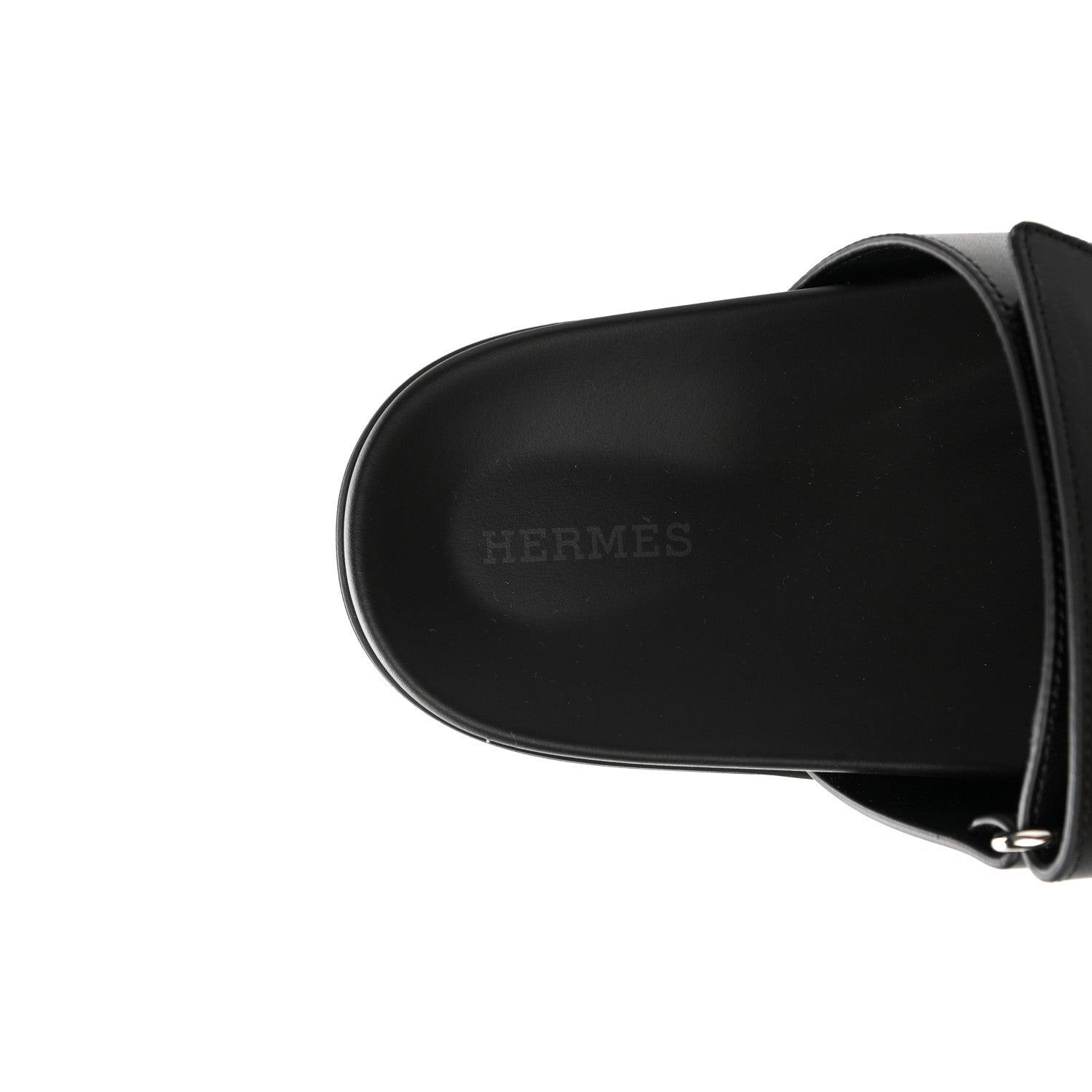 Hermes Calfskin Womens Chypre Sandals 38 Black 7 of 9