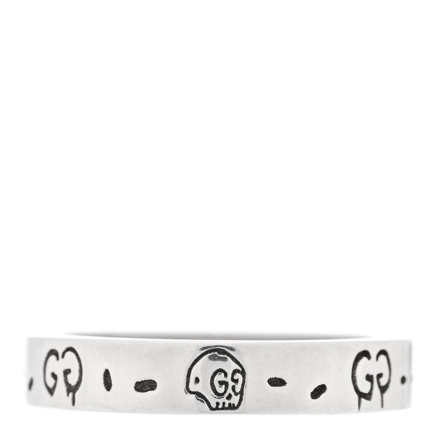 Sterling Silver Narrow GucciGhost Ring 55 7.25
