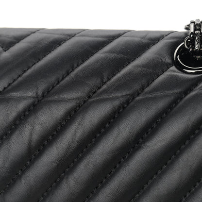 Chanel Aged Calfskin Chevron Quilted 2.55 Reissue 225 Flap So Black 12 of 13