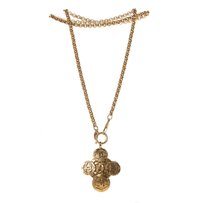 Chanel CC Chain Pendant Long Necklace Gold 3 of 6