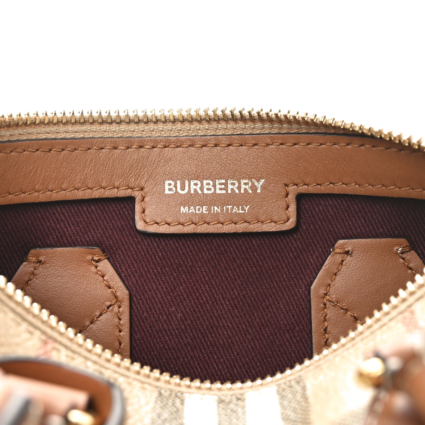 Vintage Check Mini Bowling Bag Briar Brown