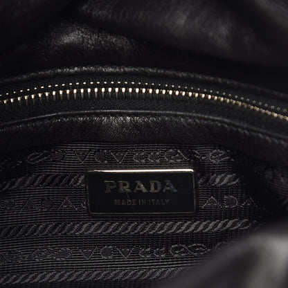 Prada Tessuto Nylon Vitello Shoulder Bag Black 6 of 9