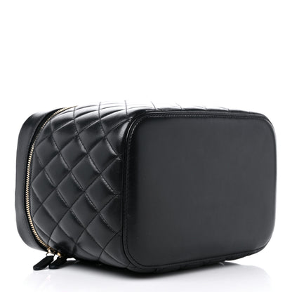 Chanel Lambskin Quilted Vanity Pouch Black 4 of 9