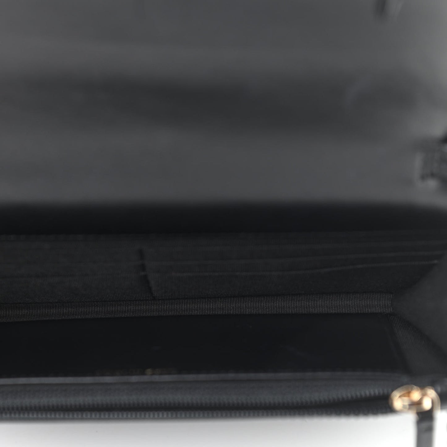 Iridescent Lambskin Quilted Pearl Wallet On Chain WOC Black