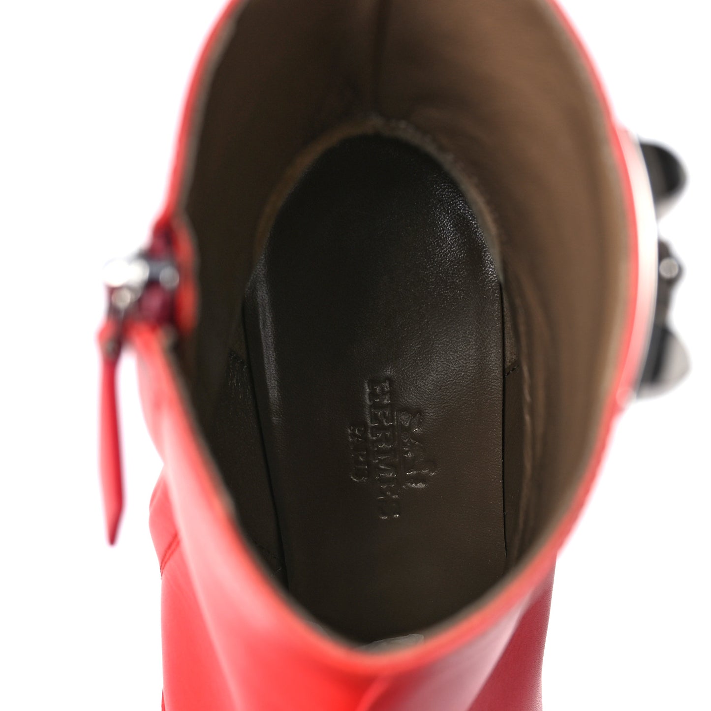 Calfskin Power Ankle Boots 38 Rouge Vif