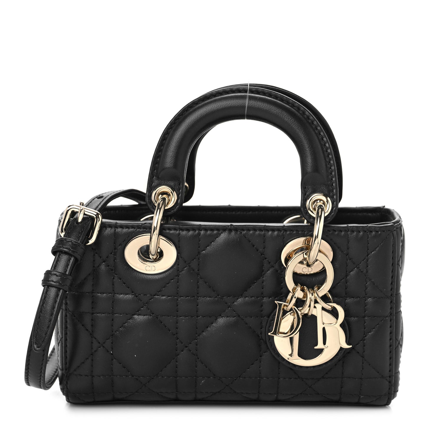 Lambskin Cannage Micro Lady D-Joy Black