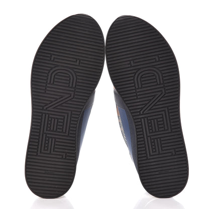 Fendi Technical Mesh Tulle Slip On Sneaker 35 Blue Tobacco 5 of 11
