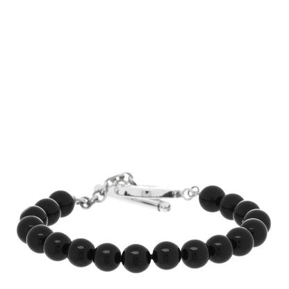 Tiffany Sterling Silver Black Onyx Bead Toggle Bracelet 2 of 3