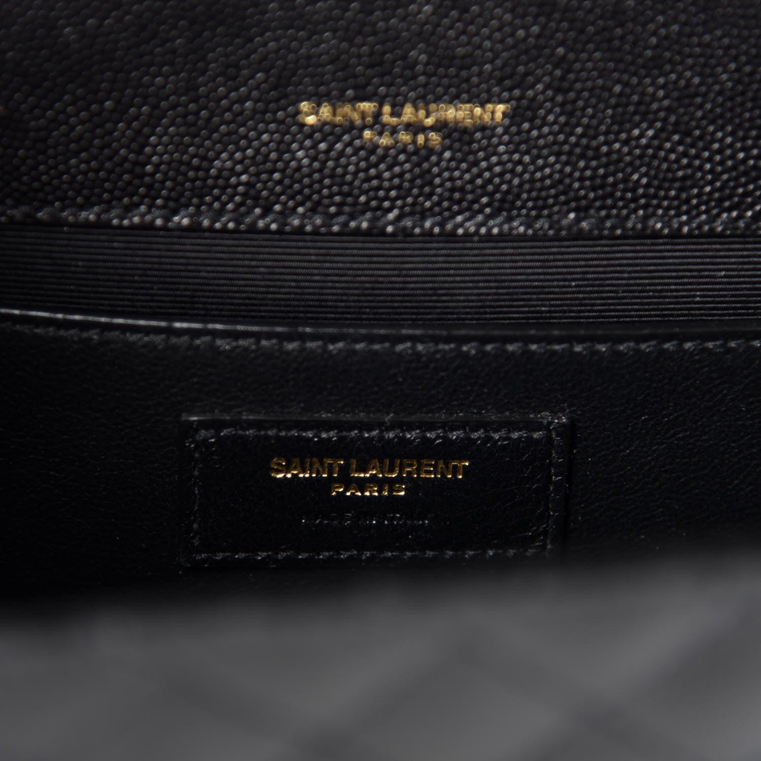 Saint Laurent Grain De Poudre Textured Mixed Matelasse Triquilt Medium Monogram Satchel Black 8 of 11