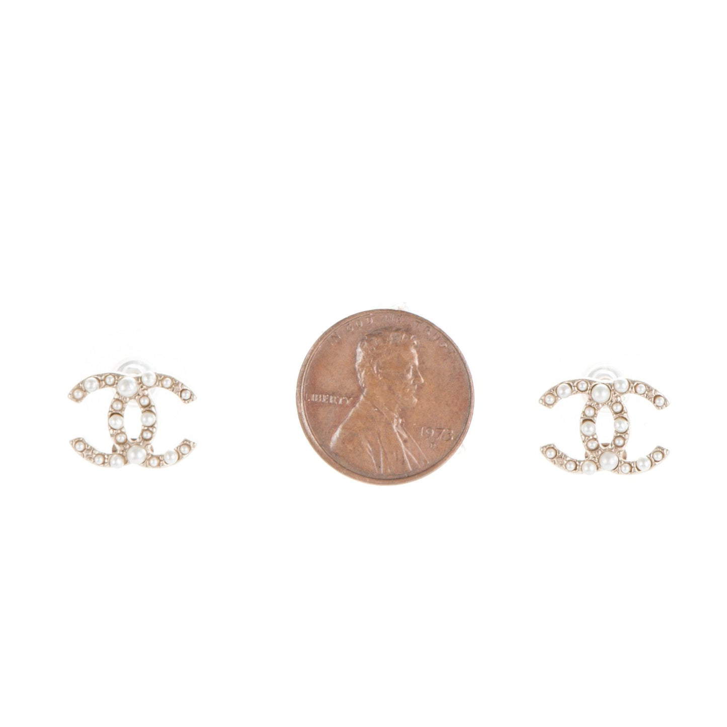 Pearl CC Earrings Light Gold