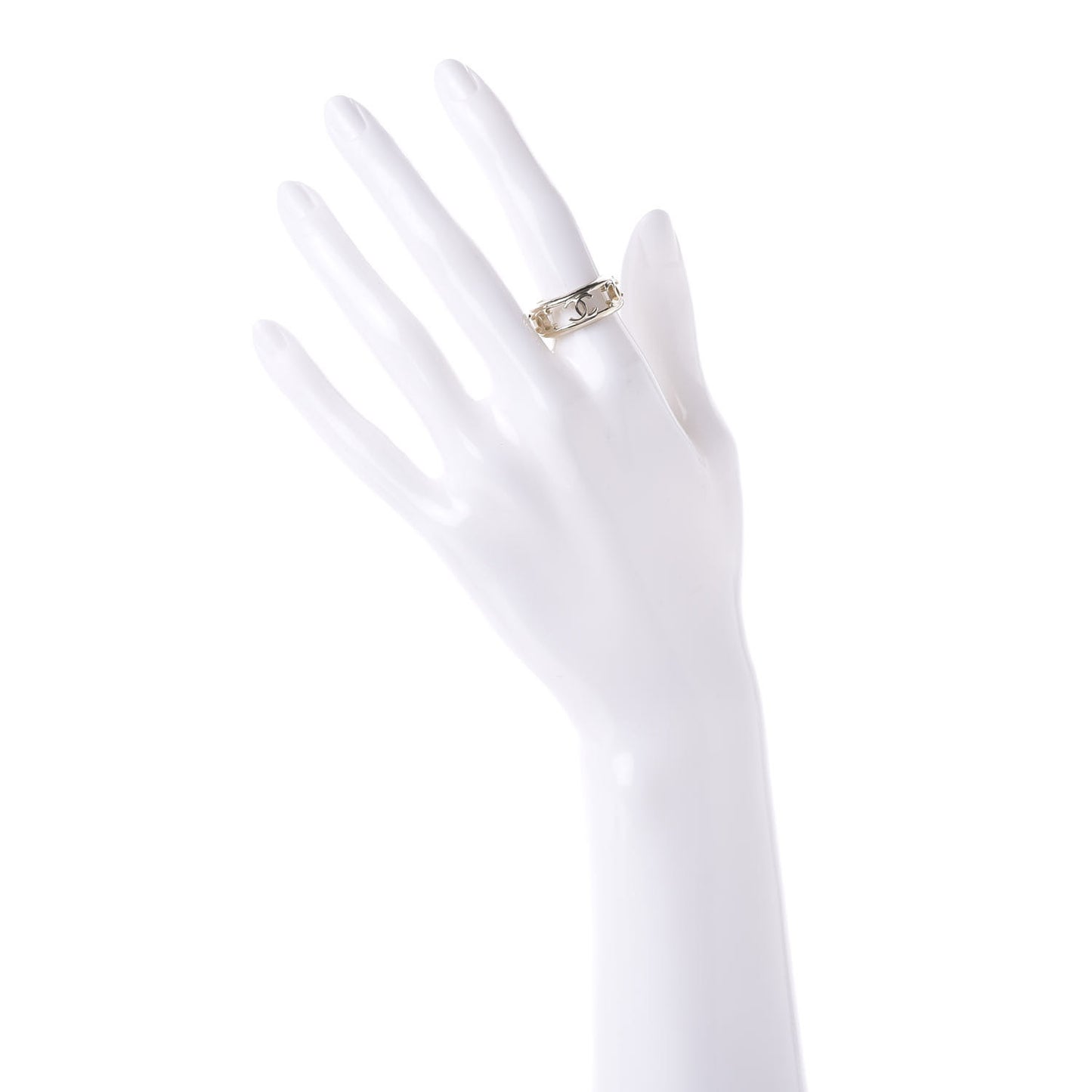 Metal Chain CC Ring 6 Golden